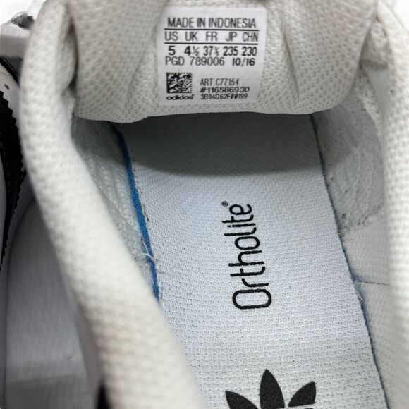 Adidas Superstar Sneakers Shoes Men's US 5 UK 4.5 EU 37.5 Ortholite White Black - Picture 9 of 16